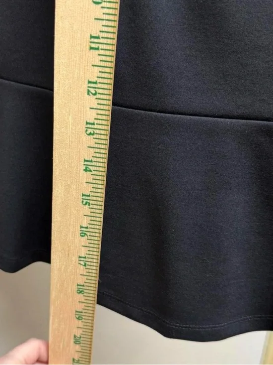 LOFT Black Ruffle-Hem Skater Skirt - Picture 4 of 5